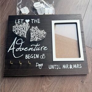 Countdown Wedding Plaque - Brown